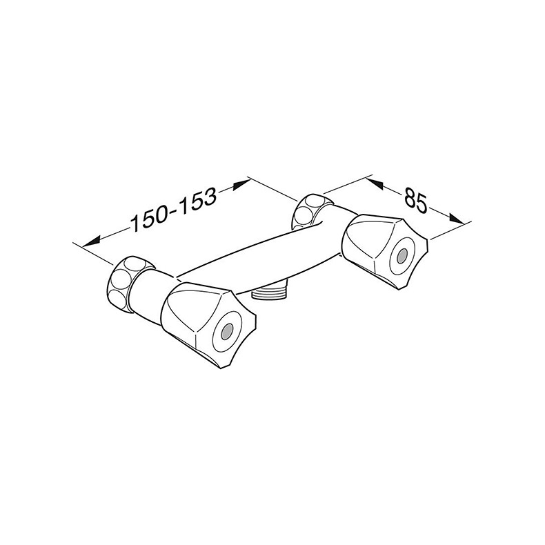 Brma Standard Brusearmatur krom 2-grebs