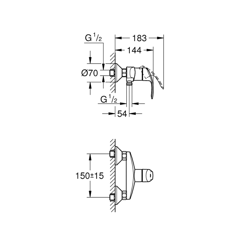 Grohe Eurosmart til brus
